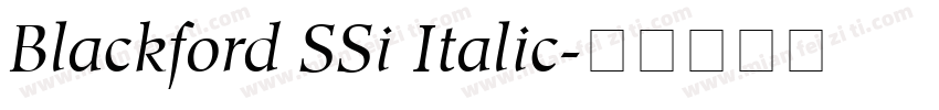 Blackford SSi Italic字体转换
